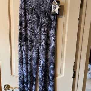 NWT Attitudes by Renee Black and Gray Wide Leg Pants (Misses Medium Tall)